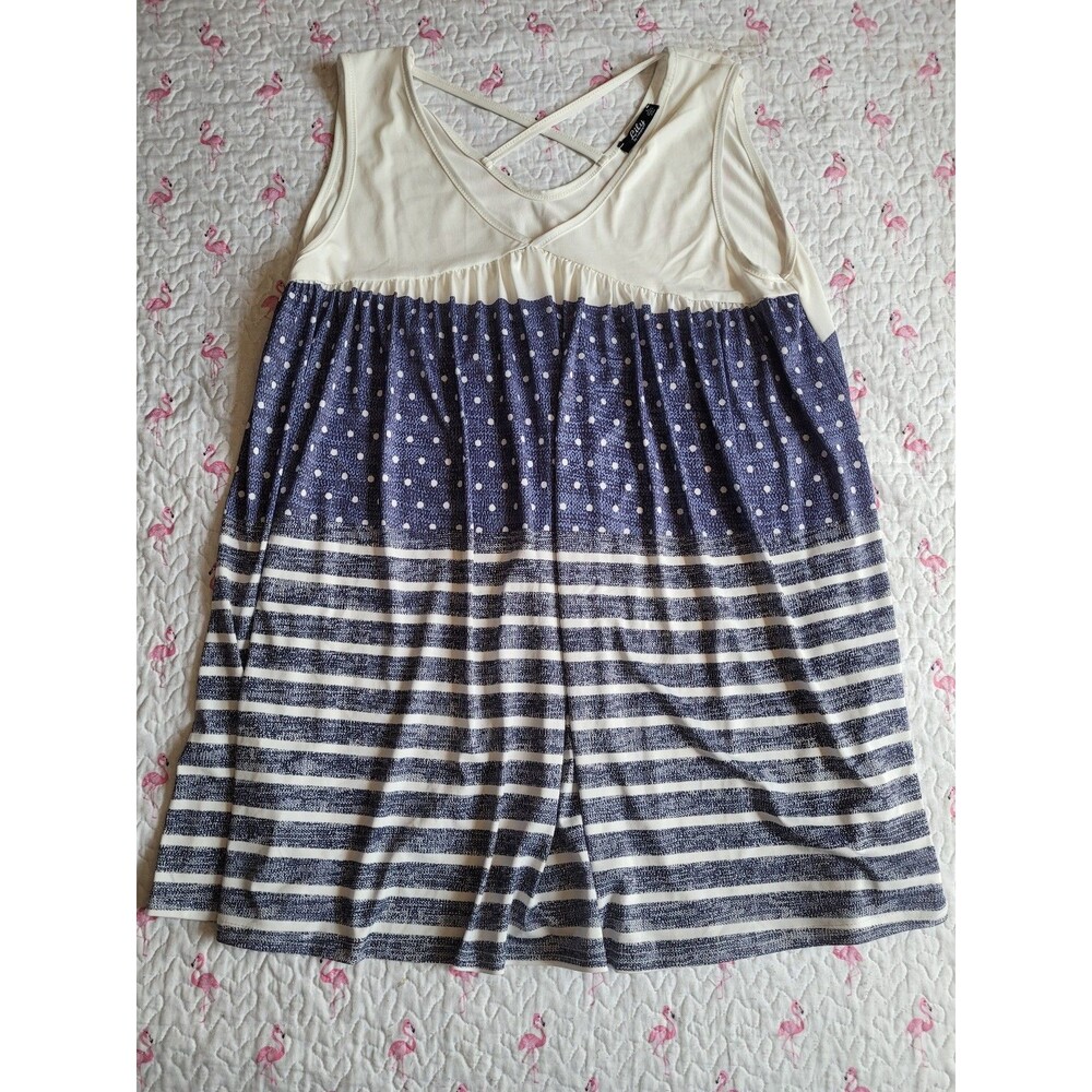 Lily by Firmiana Patriotic Americana Stars and Stripes Dress Size L #103